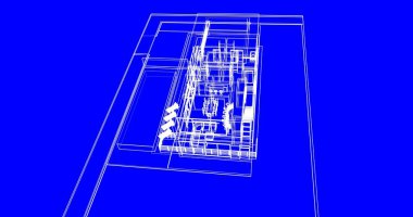 soyut mimari duvar kağıdı tasarımı, dijital konsept arkaplan