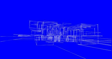 soyut mimari duvar kağıdı tasarımı, dijital konsept arkaplan