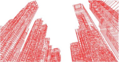 soyut mimari duvar kağıdı tasarımı, dijital konsept arkaplan