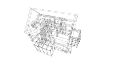 minimal geometrik şekiller, mimari çizgiler