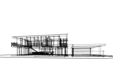 soyut mimari duvar kağıdı tasarımı, dijital konsept arkaplan