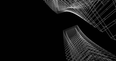 soyut mimari duvar kağıdı tasarımı, dijital konsept arkaplan