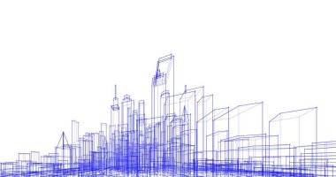 soyut mimari duvar kağıdı tasarımı, dijital konsept arkaplan