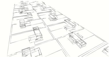 soyut mimari duvar kağıdı tasarımı, dijital konsept arkaplan