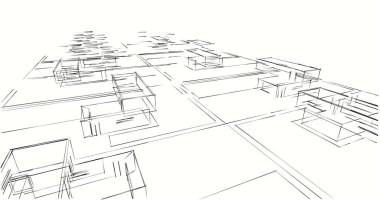 soyut mimari duvar kağıdı tasarımı, dijital konsept arkaplan