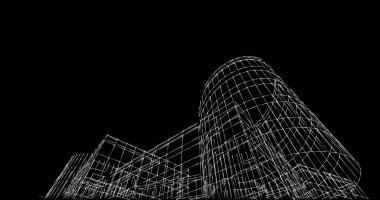 soyut mimari duvar kağıdı tasarımı, dijital konsept arkaplan