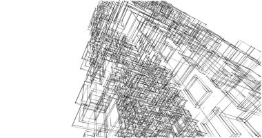 soyut mimari duvar kağıdı tasarımı, dijital konsept arkaplan