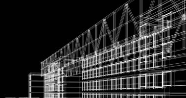 soyut mimari duvar kağıdı tasarımı, dijital konsept arkaplan