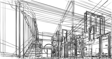 soyut mimari duvar kağıdı tasarımı, dijital konsept arkaplan