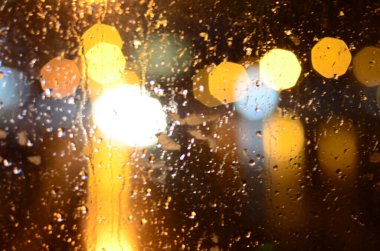 Bulanık soyut ışıklar gece şehrin arka planı