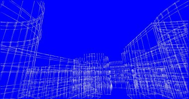 soyut mimari duvar kağıdı tasarımı, dijital konsept arkaplan