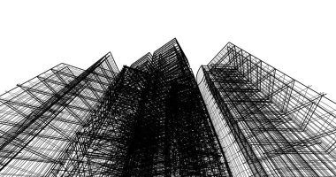 soyut mimari duvar kağıdı tasarımı, dijital konsept arkaplan