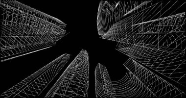 soyut mimari duvar kağıdı tasarımı, dijital konsept arkaplan