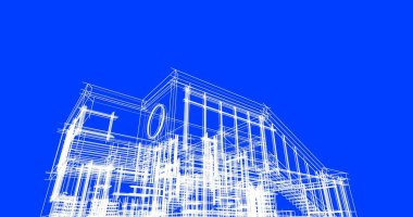 soyut mimari duvar kağıdı tasarımı, dijital konsept arkaplan