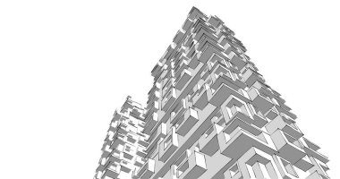 soyut mimari duvar kağıdı tasarımı, dijital konsept arkaplan