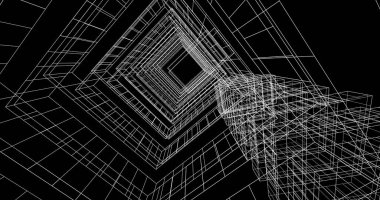 soyut mimari duvar kağıdı tasarımı, dijital konsept arkaplan