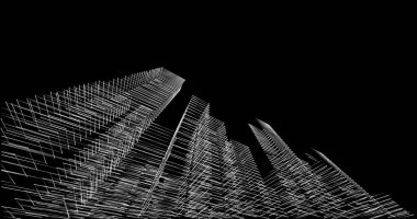 soyut mimari duvar kağıdı tasarımı, dijital konsept arkaplan