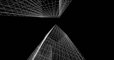 soyut mimari duvar kağıdı tasarımı, dijital konsept arkaplan