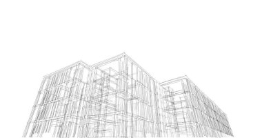 soyut mimari duvar kağıdı tasarımı, dijital konsept arkaplan