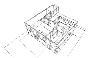 soyut mimari duvar kağıdı tasarımı, dijital konsept arkaplan