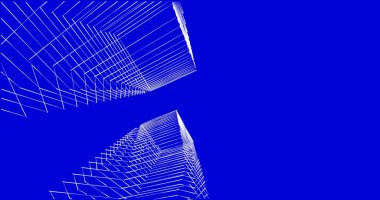 Mimari sanat konseptinde soyut çizgiler, minimum geometrik şekiller. 