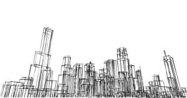 minimal geometrik şekiller, mimari çizgiler