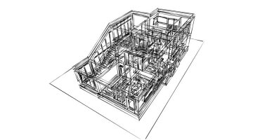 soyut mimari duvar kağıdı tasarımı, dijital konsept arkaplan