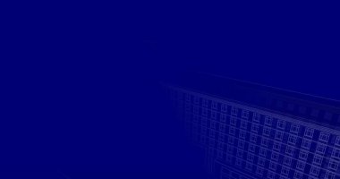 Arkaplanda mimari bina 3d illüstrasyon