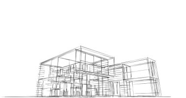 soyut mimari duvar kağıdı tasarımı, dijital konsept arkaplan