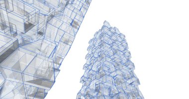 soyut mimari duvar kağıdı tasarımı, dijital konsept arkaplan