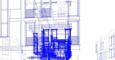 soyut mimari duvar kağıdı tasarımı, dijital konsept arkaplan