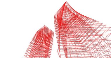 soyut mimari duvar kağıdı tasarımı, dijital konsept arkaplan