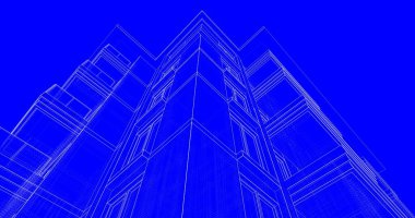 soyut mimari duvar kağıdı tasarımı, dijital konsept arkaplan