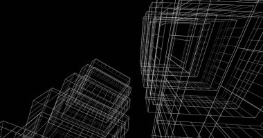 soyut mimari duvar kağıdı tasarımı, dijital konsept arkaplan