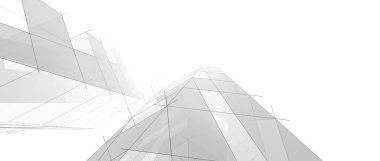 soyut mimari duvar kağıdı tasarımı, dijital konsept arkaplan