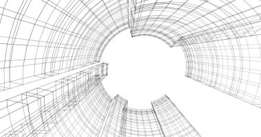 soyut mimari duvar kağıdı tasarımı, dijital konsept arkaplan