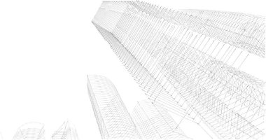 soyut mimari duvar kağıdı tasarımı, dijital konsept arkaplan