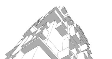 soyut mimari duvar kağıdı tasarımı, dijital konsept arkaplan