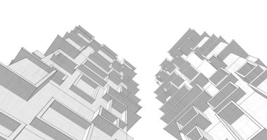 soyut mimari duvar kağıdı tasarımı, dijital konsept arkaplan