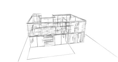 soyut mimari duvar kağıdı tasarımı, dijital konsept arkaplan