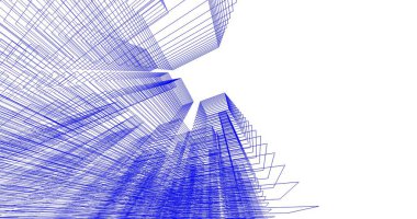 soyut mimari duvar kağıdı tasarımı, dijital konsept arkaplan