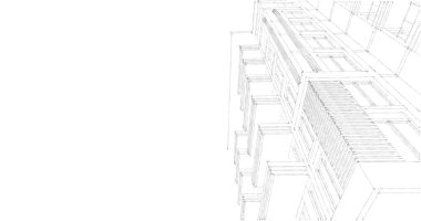 soyut mimari duvar kağıdı tasarımı, dijital konsept arkaplan