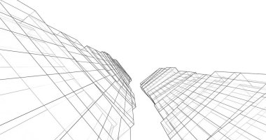 soyut mimari duvar kağıdı tasarımı, dijital konsept arkaplan