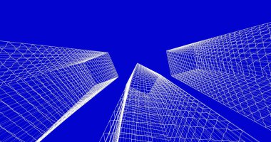 soyut mimari duvar kağıdı tasarımı, dijital konsept arkaplan