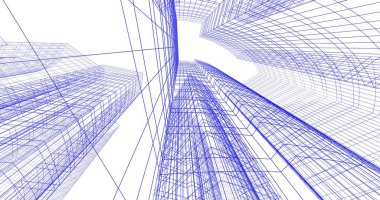 soyut mimari duvar kağıdı tasarımı, dijital konsept arkaplan