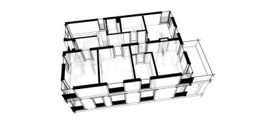 soyut mimari duvar kağıdı tasarımı, dijital konsept arkaplan