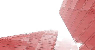 Mimari sanat konseptinde soyut çizgiler, minimum geometrik şekiller. 