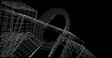 soyut mimari duvar kağıdı tasarımı, dijital konsept arkaplan