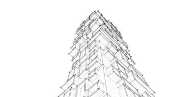 soyut mimari duvar kağıdı tasarımı, dijital konsept arkaplan