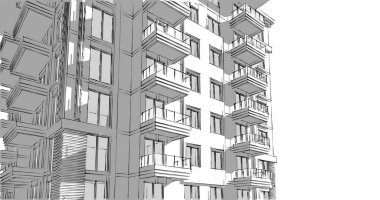 soyut mimari duvar kağıdı tasarımı, dijital konsept arkaplan